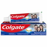 Зубная паста 100 мл COLGATE "Свежая мята", защита от кариеса, с фторидом и кальцием, 7891024149102 609060