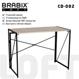 Стол на металлокаркасе BRABIX "LOFT CD-002", 1000х500х750 мм, складной, цвет дуб натуральный, 641214 641214