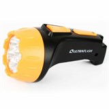 Фонарь аккумуляторный ULTRAFLASH 7хLED+8хLED, 2 режима, выдвижная вилка, заряд от сети, LED3818 238284