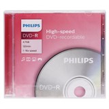 Диск DVD-R PHILIPS, 4,7 Гб, 16x, Slim Case (1 штука), DM4S6S01F/97 514198