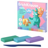 Пластилин классический ERICH KRAUSE "Jolly Friends pastel", 12 цветов, 216 г, со стеком, 61352 107472