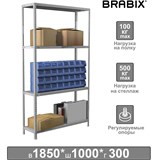 {{photo.Alt || photo.Description || 'Стеллаж металлический BRABIX &quot;MS Plus-185/30-4&quot;, 1850х1000х300 мм, 4 полки, регулируемые опоры, 291104'}}