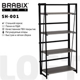 {{photo.Alt || photo.Description || 'Стеллаж на металлокаркасе BRABIX &quot;LOFT SH-001&quot;, 600х300х1250 мм, складной, цвет дуб антик, 641229'}}