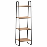 {{photo.Alt || photo.Description || 'Стеллаж на металлокаркасе &quot;Скандинавия-14&quot;, 450х385х1470 мм, 4 полки ЛДСП, черный/дуб'}}