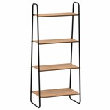 {{photo.Alt || photo.Description || 'Стеллаж на металлокаркасе &quot;Скандинавия-24&quot;, 650х385х1470 мм, 4 полки ЛДСП, черный/дуб'}}