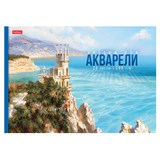 Альбом для акварели А4 20 л., бумага 200 г/м2, склейка, подложка, HATBER, 