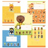 {{photo.Alt || photo.Description || 'Тетрадь 12 л., HATBER косая линия, обложка картон, &quot;ЛЕСЯТА&quot; (микс в спайке), 080090, 12Т5В6'}}