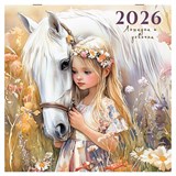 {{photo.Alt || photo.Description || 'Календарь настенный перекидной 2026 г., BRAUBERG, 12 листов, 28,5х28,5 см, &quot;Лошадка и девочка&quot;, 116937'}}