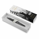 {{photo.Alt || photo.Description || 'Ручка шариковая PARKER &quot;Jotter New York Black CT&quot;, корпус черный лак, детали из нержавеющей стали, синяя, 2187554'}}