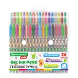 {{photo.Alt || photo.Description || 'Ручки гелевые BRAUBERG KIDS &quot;CUTE ANIMALS&quot;, НАБОР 36 ЦВЕТОВ, корпус с печатью, узел 1 мм, линия письма 0,7 мм, 144448'}}