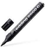 Маркер перманентный (нестираемый) EDDING 2000, ЧЕРНЫЙ, круглый наконечник, 1,5-3 мм, алюминиевый корпус, E-2000C/1, Е-2000/C001 150723