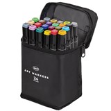 {{photo.Alt || photo.Description || 'Маркеры для скетчинга двусторонние, НАБОР 24 шт., базовые цвета, в чехле, WBZ (ВБЗ), 152571'}}