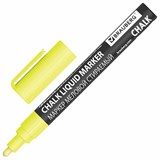 {{photo.Alt || photo.Description || 'Маркер меловой CHALK LIQUID MARKER, ЖЕЛТЫЙ, 3 мм, стираемый, BRAUBERG &quot;CHALK&quot;, 152590'}}