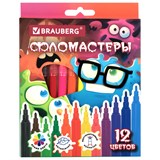 {{photo.Alt || photo.Description || 'Фломастеры кросс-серия МОНСТРИКИ, 12 цветов, вентилируемый колпачок, картонная коробка с европодвесом, BRAUBERG, 152622'}}