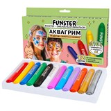 {{photo.Alt || photo.Description || 'Аквагрим для лица и тела, 12 цветов (10 классических + золото + серебро), 10 трафаретов, FUNSTER (ФАНСТЕР), 192572'}}