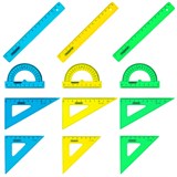 {{photo.Alt || photo.Description || 'Набор чертежный малый ПИФАГОР (линейка 16 см, 2 треугольника, транспортир), неоновый, европодвес, 210625'}}