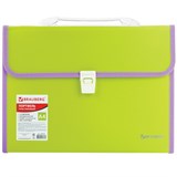 {{photo.Alt || photo.Description || 'Папка-портфель пластиковая BRAUBERG &quot;JOY&quot;, А4 (330х245х35 мм), 13 отделений, с окантовкой, салатовая, 227974'}}