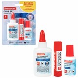 {{photo.Alt || photo.Description || 'Набор клея BRAUBERG (клей-карандаш PVP 10 г, клей ПВА 45 г, клей ПВА 20 г с кисточкой), блистер, 271978'}}