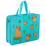 {{photo.Alt || photo.Description || 'Папка на молнии с ручками ЮНЛАНДИЯ А4, 1 отделение, пластик, 80 мм, &quot;Capy time&quot;, 272154'}}