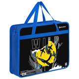 {{photo.Alt || photo.Description || 'Папка на молнии с ручками BRAUBERG А4, 1 отделение, пластик, 80 мм, &quot;Wild face&quot;, 272166'}}