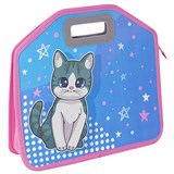 {{photo.Alt || photo.Description || 'Папка-сумка ЮНЛАНДИЯ, 1 отделение, фетровые ручки, 34х30х11 см, Anime cat, 272204'}}