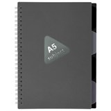 {{photo.Alt || photo.Description || 'Тетрадь обложка пластик, А5 80 л., гребень, 4 разделителя, клетка, BRAUBERG, серый, 405369'}}