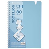 {{photo.Alt || photo.Description || 'Тетрадь обложка пластик, А5 80 л., гребень мягкий, вырубка для ручки, клетка, BRAUBERG, голубой, 405375'}}