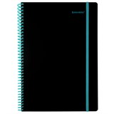 {{photo.Alt || photo.Description || 'Тетрадь обложка пластик, А4 80 л., спираль пластик, резинка, клетка, BRAUBERG, черный/синий, 405381'}}