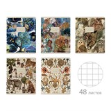 {{photo.Alt || photo.Description || 'Тетрадь А5 48 л. BRUNO VISCONTI скоба, клетка, Soft Touch, фольга, &quot;FAUNA&quot; (5 видов), 7-48-1365'}}