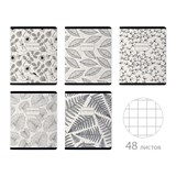 {{photo.Alt || photo.Description || 'Тетрадь А5, 48 л., BRUNO VISCONTI, скоба, клетка, Soft-Touch, фольга, &quot;BLACK&amp;WHITE.FLORA&quot; (5 видов), 7-48-1369'}}