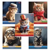 {{photo.Alt || photo.Description || 'Тетрадь А5 48 л., HATBER скоба, клетка, обложка картон, &quot;Котики-артисты&quot; (микс в спайке), 085664, 48Т5В1'}}