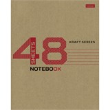 Тетрадь А5 48 л., HATBER скоба, линия, обложка КРАФТ, 079276, 48Т5В2_28075 405473