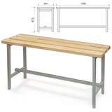 Скамья деревянная на металлокаркасе П-13Д (1000х340х475 мм) 530842