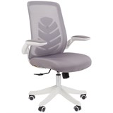 {{photo.Alt || photo.Description || 'Кресло Chairman CH 565, откидные подлокотники, синхромеханизм, пластик белый, сетка/ткань, серое, 7146049'}}