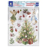 {{photo.Alt || photo.Description || 'Наклейка для окон двусторонняя МНОГОРАЗОВАЯ 30х38 см &quot;Зайцы и ёлка&quot;, ЗОЛОТАЯ СКАЗКА, 591181'}}