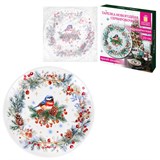 {{photo.Alt || photo.Description || 'Тарелка сервировочная новогодняя 23 см, &quot;Снегирь&quot;, каменная керамика, ЗОЛОТАЯ СКАЗКА, 592549'}}