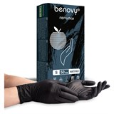 {{photo.Alt || photo.Description || 'Перчатки нитриловые смотровые 50 пар (100 шт.) размер S (малый) черные BENOVY MultiColor, ЧЗ, К'}}