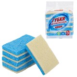 {{photo.Alt || photo.Description || 'Губки для посуды 110х70х20 мм, ЦЕЛЛЮЛОЗНЫЕ + АБРАЗИВ, КОМПЛЕКТ 5 штук, синий/белый абразив, LAIMA, 700260'}}