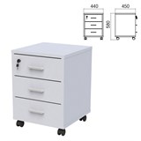 {{photo.Alt || photo.Description || 'Тумба подкатная Арго, 440х450х580 мм, 3 ящика, замок, серый'}}