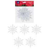 {{photo.Alt || photo.Description || 'Украшение ёлочное Снежинки акриловые, 5 шт., 15 см, пакет с европодвесом, ЗОЛОТАЯ СКАЗКА, 59214'}}