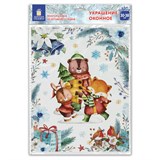 {{photo.Alt || photo.Description || 'Наклейка для окон двусторонняя МНОГОРАЗОВАЯ 30х38 см, Весёлые зверята, ЗОЛОТАЯ СКАЗКА, 591924'}}
