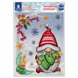 {{photo.Alt || photo.Description || 'Наклейка для окон двусторонняя, МНОГОРАЗОВАЯ, 30х38 см, Рождественский Гном, ЗОЛОТАЯ СКАЗКА, 592137'}}