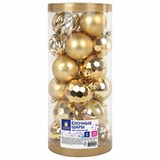 {{photo.Alt || photo.Description || 'Шары ёлочные 24 шт., 6 см, Fine Gold, пластик, золотистые, туба, ЗОЛОТАЯ СКАЗКА, 592170'}}
