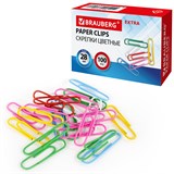 {{photo.Alt || photo.Description || 'Скрепки EXTRA BRAUBERG 28 мм цветные 100 штук, 271313'}}