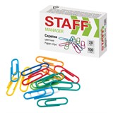 {{photo.Alt || photo.Description || 'Скрепки STAFF Manager, 28 мм, цветные, 100 шт., в картонной коробке, 226821'}}