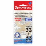 {{photo.Alt || photo.Description || 'Клейкие ленты 19 мм х 33 м КРИСТАЛЬНЫЕ, BRAUBERG, КОМПЛЕКТ 2 шт., европодвес, 227261'}}