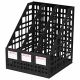 {{photo.Alt || photo.Description || 'Лoтoк вертикальный для бумаг BRAUBERG MAXI Plus, 240 мм, 3 отделения, сетчатый, сборный, черный, 237013'}}