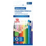 {{photo.Alt || photo.Description || 'Карандаши цветные стираемые с ластиком BRAUBERG ERASABLE, 12 цветов, шестигранные, грифель 3 мм, натуральное дерево, 181932'}}