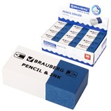 {{photo.Alt || photo.Description || 'Ластик BRAUBERG PENCIL &amp; INK, 39х18х12 мм, для ручки и карандаша, бело-синий, 229578'}}