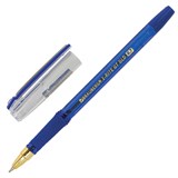 {{photo.Alt || photo.Description || 'Ручка шариковая масляная с грипом BRAUBERG i-Rite GT GLD, СИНЯЯ, корпус тонированный синий, узел 0,7 мм, 143302'}}
